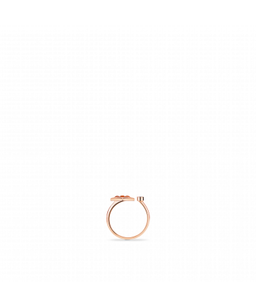 Кольцо Color Blossom Mini Star, розовое золото, сердолик и бриллиант